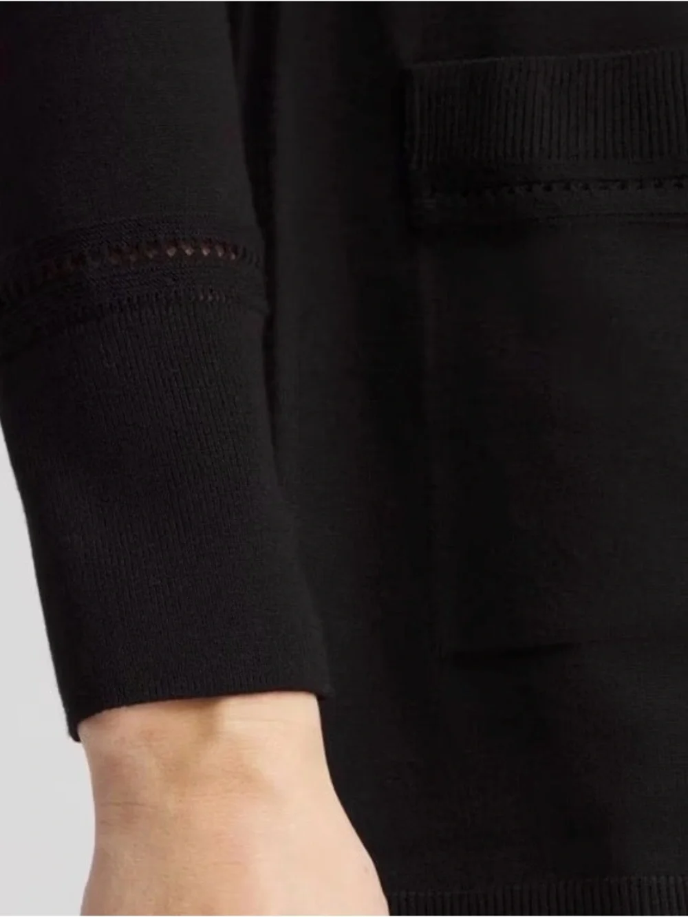 Chico’s Travelers Open Cardigan Size 2 Black